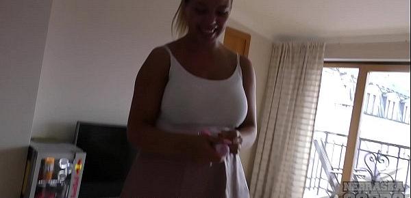  huge boobed teen alina letting me bang her out with dp double penetration dildo play